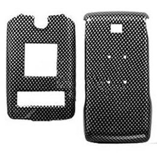Hard Plastic Snap on Cover Fits LG AX380 UX380 Wave Carbon Fiber Alltel Cell Phones & Accessories
