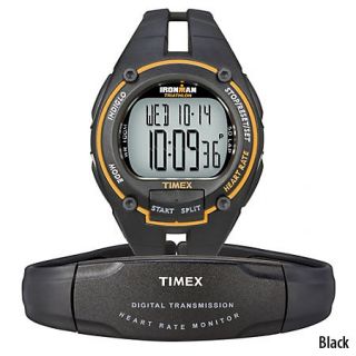 Timex Mens Ironman Road Trainer HRM Watch Full Size Black 439200