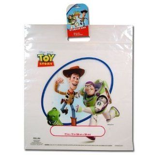 Disney Pixar TOY STORY Woody & Buzz Lightyear CLEAR Zip Lock STORAGE BAG or Gift Bag (LARGE 15 Inches Square) Health & Personal Care