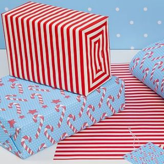 candy canes festive, christmas wrap by dots and spots