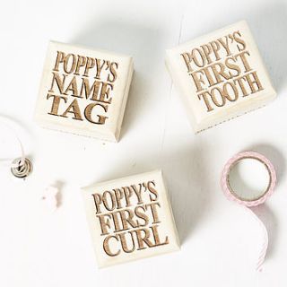 personalised baby's first keepsake box by sophia victoria joy