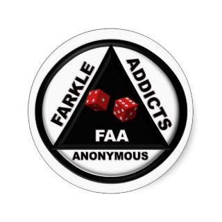 Farkle Addicts Anonymous (2010 Version) Sticker