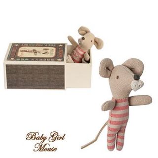 baby girl or boy matchbox mouse by the chic country home