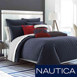 Nautica Mainsail Navy Reversible Comforter Set with Optional Euro Sham Sold Seperately Nautica Comforter Sets