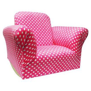 Newco Hot Pink Upholstered Kids Rocker Chair