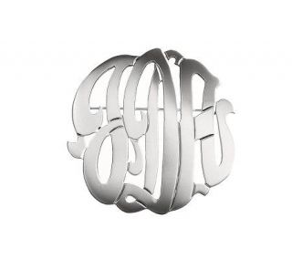 Basch Sterling Silver Monogram Pin/Pendant —