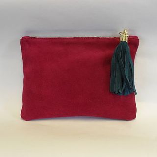 betsy mixi suede clutch by miller and jeeves