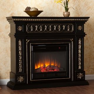Alessia Black Electric Fireplace