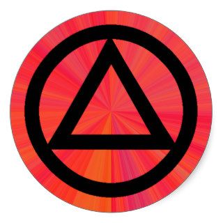 Circle and Triangle Recovery Sobriety Sticker