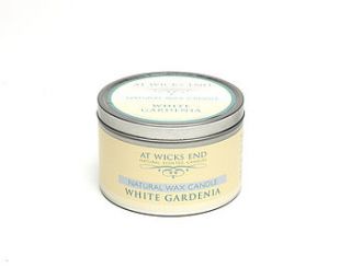 white gardenia natural wax candle by at wicks end