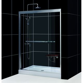 Duet Shower Door with  30x60 inch Base Tub To Shower Kit DreamLine Shower Kits