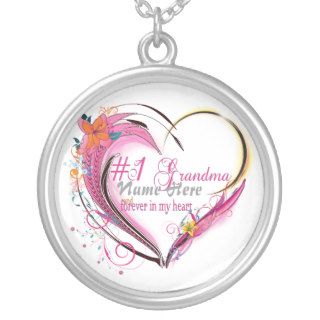 Number One Grandma Heart  Necklace