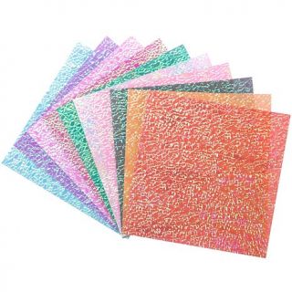 Folia Origami Paper 6x6 inch Textured Iridescent 50 pack   Crystal Embossing
