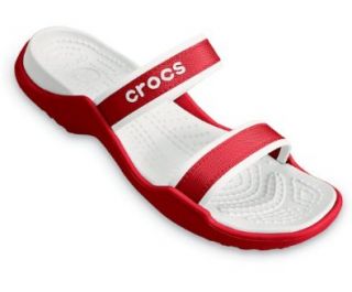 Crocs Patra Sandals for Women   Available in Many Colors, Size 12 B(M) US Womens, Color Red/Pearl White Shoes