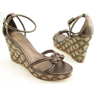 COACH Kinsey Brown Platforms Wedges Shoes Womens 8.5 Shoes