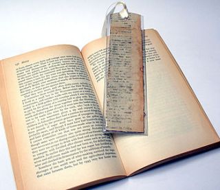 recycled book book mark by paperwork