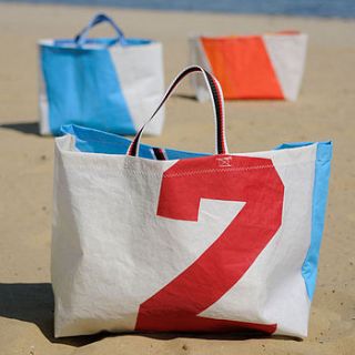 recycled sailcloth beach bag by wightsails