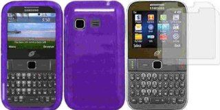 For Samsung S390G TPU Cover Case Dark Purple + LCD Screen Protector Accessory Cell Phones & Accessories