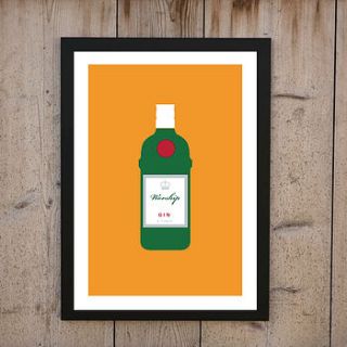 'worship gin & tonic' print by loveday designs