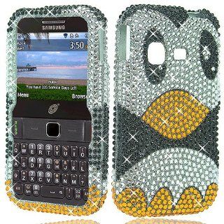 Black Silver Penguin Bling Gem Jeweled Crystal Cover Case for Samsung SGH S390G Cell Phones & Accessories