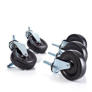 Improvements Set of 5 Industrial Rubber Casters