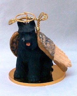 Schnauzer Angel Dog Ornament   Black   Collectible Figurines