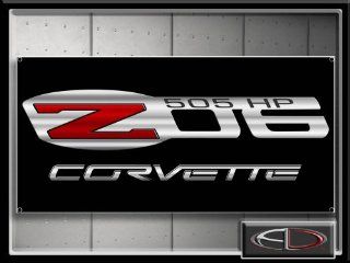 Corvette Z06 Sign Banner 505hp Emblem