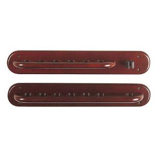 6 Cue Two Piece Wall Mounted Pool Cue Rack with Bridge Clip  Billiard Cue Racks  Sports & Outdoors