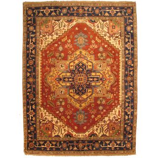 Eorc Hand knotted Wool Serapi Rug (10 X 14)