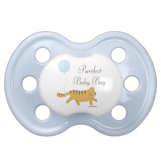 Purrfect Baby Boy Orange Cat with Balloon Pacifier