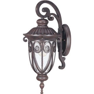 Corniche Arm Down 1 light Burlwood Wall Sconce