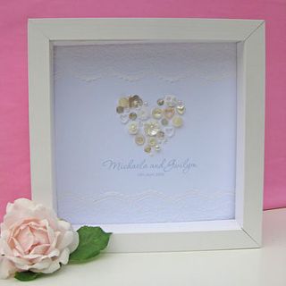 personalised wedding lace artwork by sweet dimple
