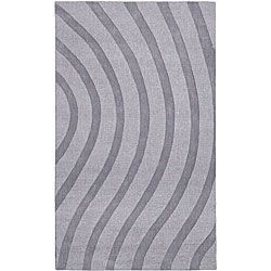 Hand tufted Grey Waves Wool Rug (5 X 8)