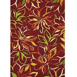 Alexander Home Hand hooked Coventry Crimson Floral Indoor/ Outdoor Rug (76 X 96) Multi Size 8 x 10