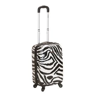 Rockland Designer Zebra 20 inch Lightweight Hardside Spinner Carry on Upright Suitcase