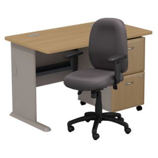 Bush Series A Desk with 2 Drawer File and Chair SMA004CHLOSU