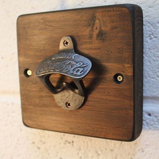 reclaimed wooden wall bottle opener by möa design