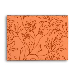 Elegant floral orange Envelope