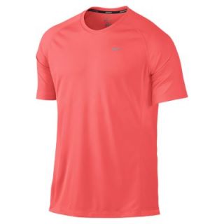 Nike Miler UV Mens Running Shirt   Bright Mango
