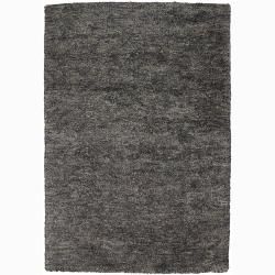 Handwoven Mandara Wool/ Polyester Shag Rug (79 X 106)