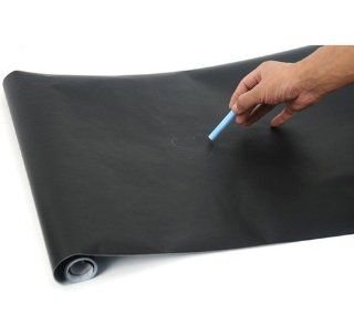 Sticky Back Chalkboard Black Contact Paper Roll 18 * 78 Inchs 