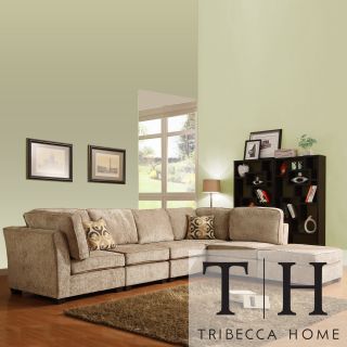 Tribecca Home Barnsley Collection Brown/ Beige Chenille 6 piece Sectional Set