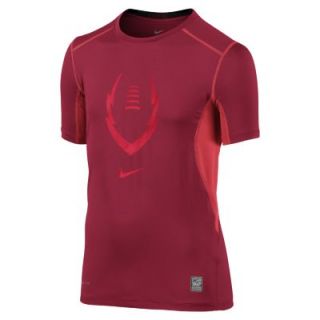 Nike Pro Hypercool Fitted Boys Shirt   Gym Red