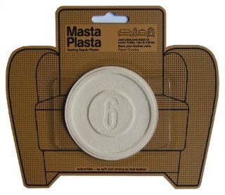 MastaPlasta Peel and Stick First Aid Leather Repair Band Aid. Racing design 3 inch wide circle. IVORY