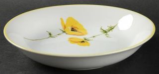 International Vivian Coupe Soup Bowl, Fine China Dinnerware   Yellow Flowers & T
