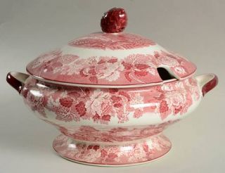 Enoch Wood & Sons English Scenery Pink (Older,Smooth) Tureen & Lid, Fine China D