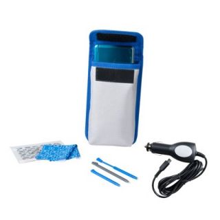 BDA Accessory Set with Car Charger   White/Blue (Nintendo 3DS)