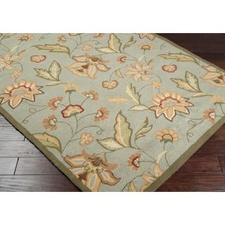 Large Hand hooked Tropic Collection Indoor/outdoor Floral Rug (8 X 10)