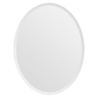 Beveled Frameless Oval Mirror