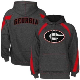 Georgia Bulldogs Charcoal Varsity Hoody Sweatshirt  Sports Fan Sweatshirts  Sports & Outdoors
